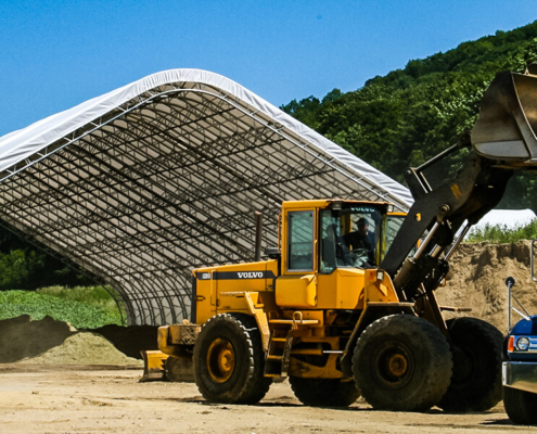Fabric Structure at a construction site